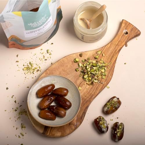 Wholefood Earth Organic Dried Deglet Nour Dates (Pitted) – 2 kg | GMO Free | Raw | Vegan | High Fibre | Certified Organic