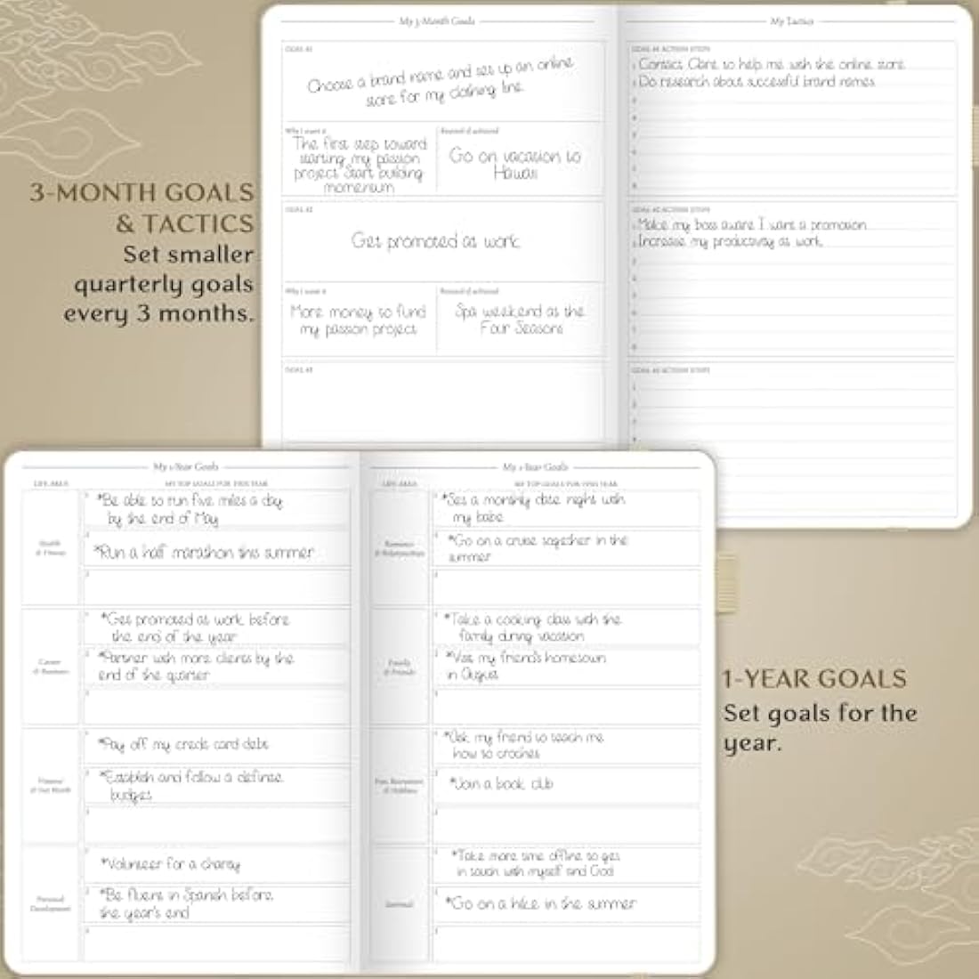 Legend Planner Hourly Schedule – Weekly & Daily Organizer with Time Slots. Appointment Book Journal for Work, Undated, A5 (Seashell)