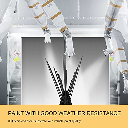 OFFO Bird Spikes Pre-Assembled for Roofs and Windows, Durable Pigeon Spikes for Deterring Crows, Seagulls and Small Birds, Bird Deterrent Spikes Set
