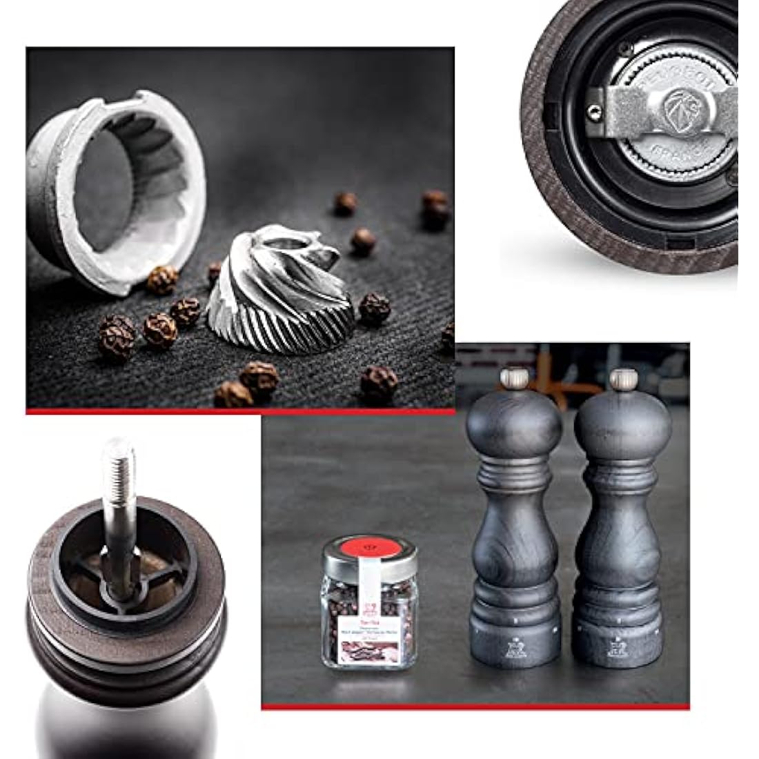 PEUGEOT - Paris u'Select 27 cm Pepper Mill - 6 Predefined Grind Settings - Made with PEFC Certified Wood - Made in France - Chocolate Colour
