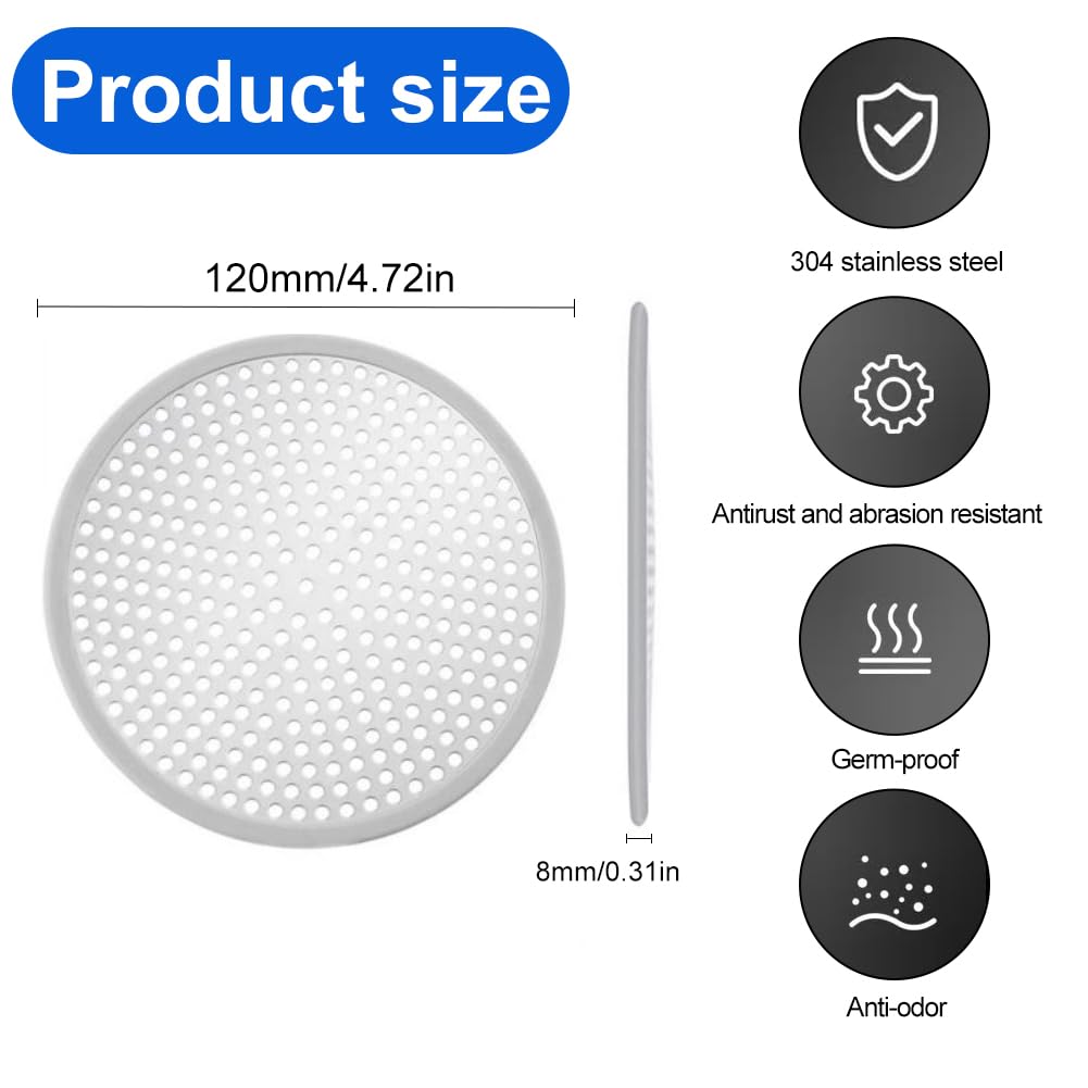 1Pcs Shower Drain Hair Catcher, Stainless Steel Drain Cover, Reusable Anti-Slip Bathroom Sink Strainer, for Bathroom and Kitchen