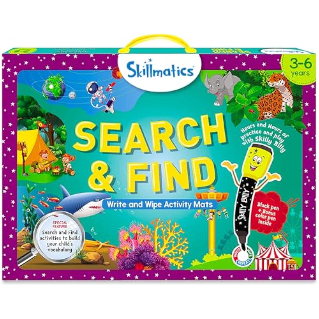 Skillmatics Search and Find Educational Game - Reusable Preschool Learning Activities, Perfect for Toddlers & Kids Who Love Toys, Art & Crafts, Builds Vocabulary, Gifts for Ages 3, 4, 5, 6