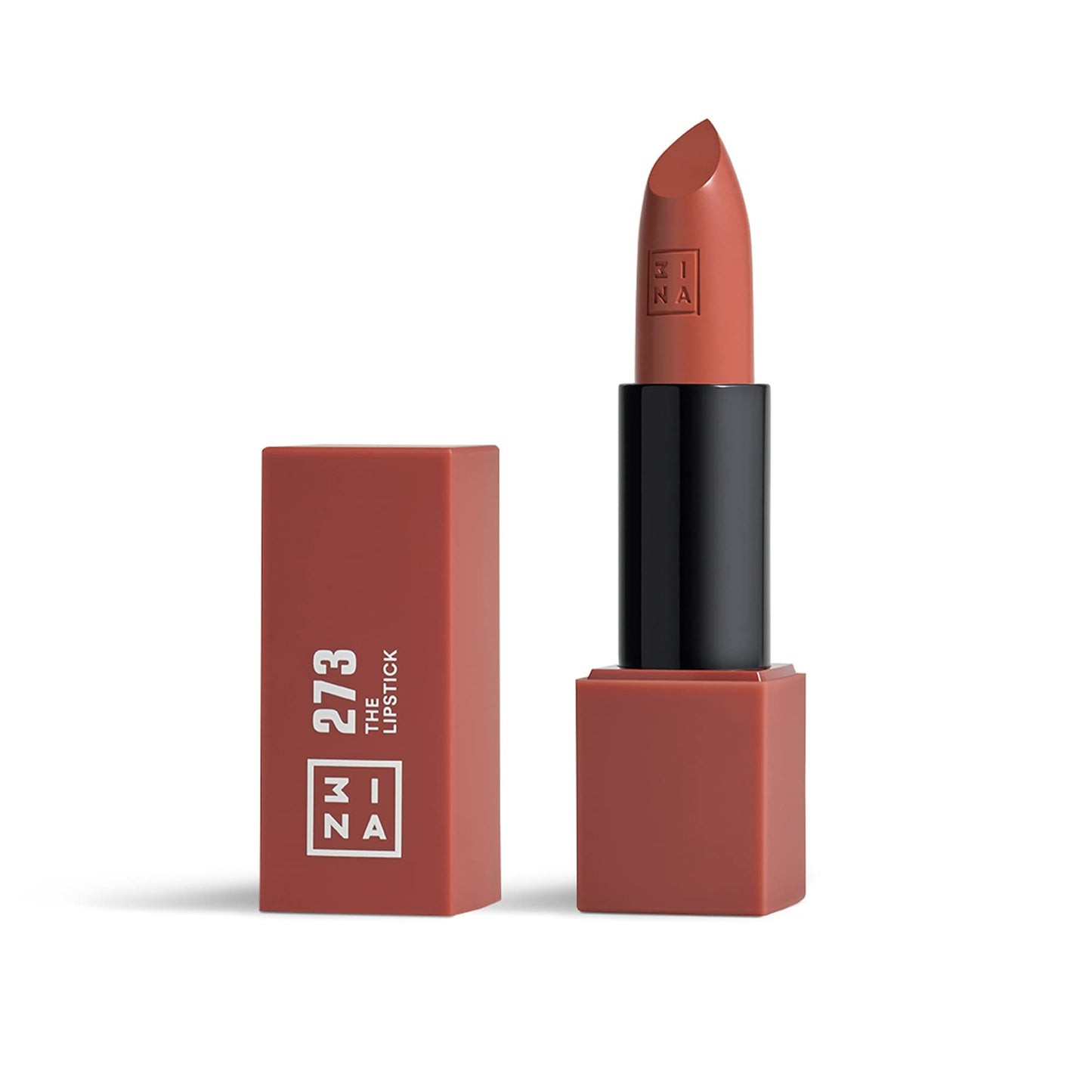 3INA MAKEUP - Vegan - The Lipstick 273 - Warm Brown - Highly Pigmented Shades - Moisturizing Creamy Texture - Smooth Formula - Intense Color - Shiny