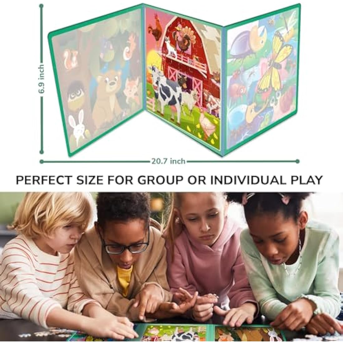 QUOKKA Magnetic Puzzles for 2 3 Year Olds - Travel Games for Kids Age 4 5 - Travel Toys for Toddlers on Plane Car Ride - 36 pc Jigsaw Farm Animals Games For 3 year olds - Plane Activities For Kids