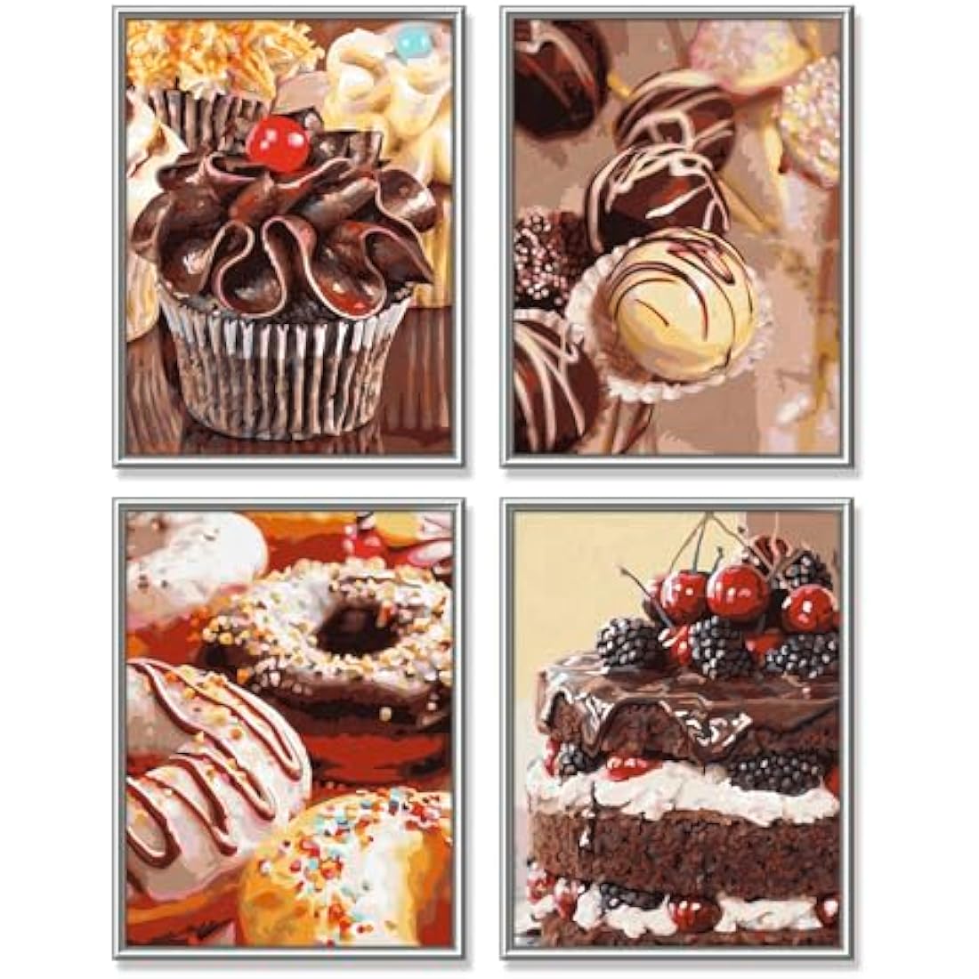 Noris Spiele Schipper Paint by Numbers Sweet Temptation (609340791 Images Each 18 x 24 cm, Multi-Colour