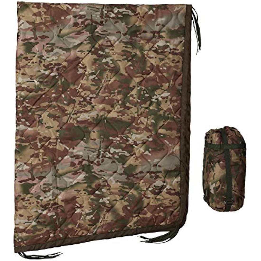 USGI Industries Military Woobie Blanket | Thermal Insulated Camping Blanket, Poncho Liner | Large, Portable, Insulation, Water-Resistant, for Hiking, Survival | Compression Carry Bag