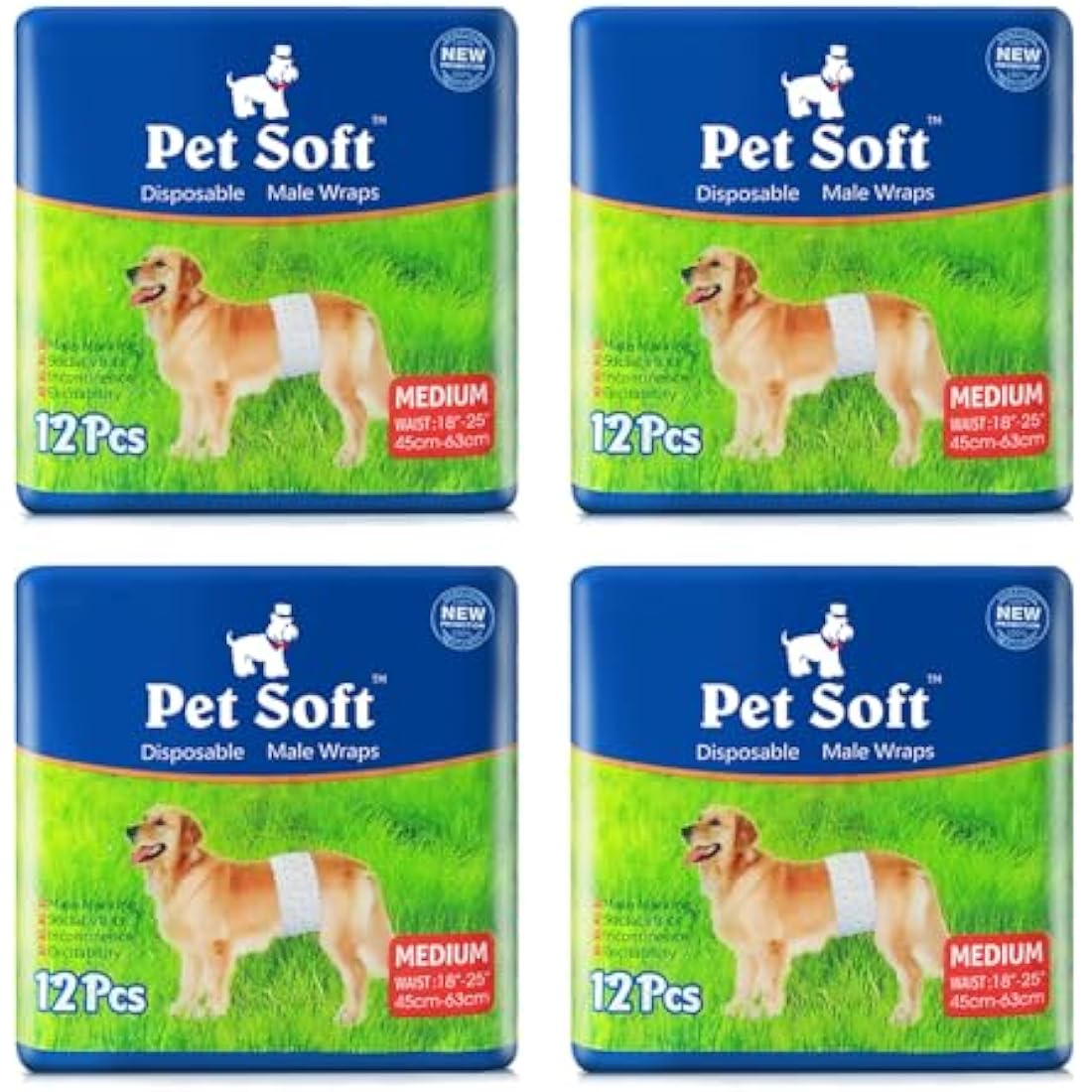 Pet Soft Disposable Dog Puppy Nappies Male - Super Absorbent Male Dog Incontinence Wraps