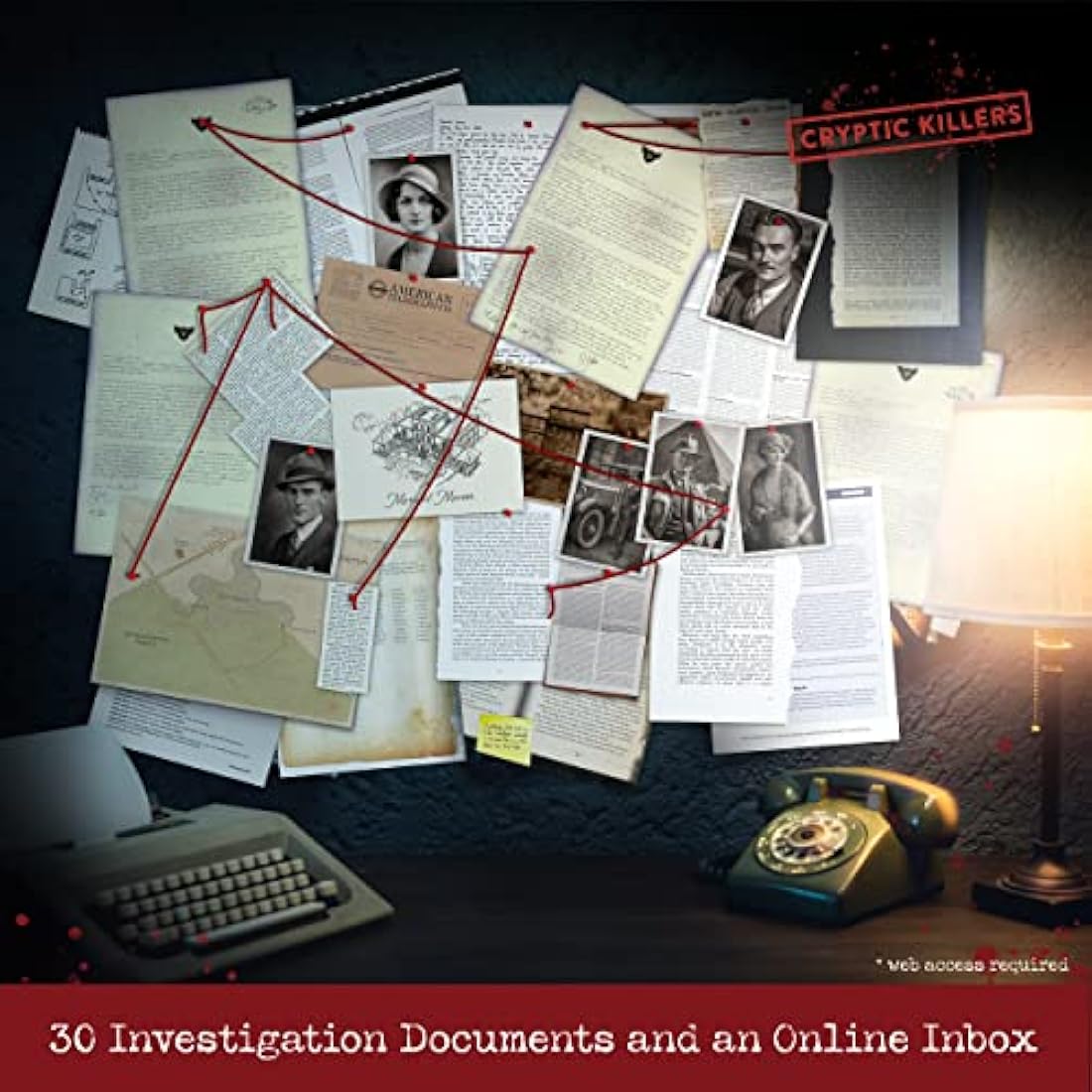 Cryptic Killers Unsolved murder mystery game - Cold Case Files Investigation Detective Evidence & Crime File - individuals, date nights & party games- Murder at Merivale Manor