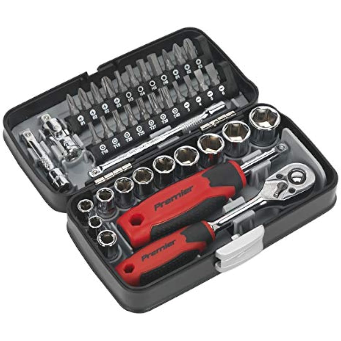 Sealey Ak8945 Socket & Bit Set 38Pc 1/4In Sq Drive
