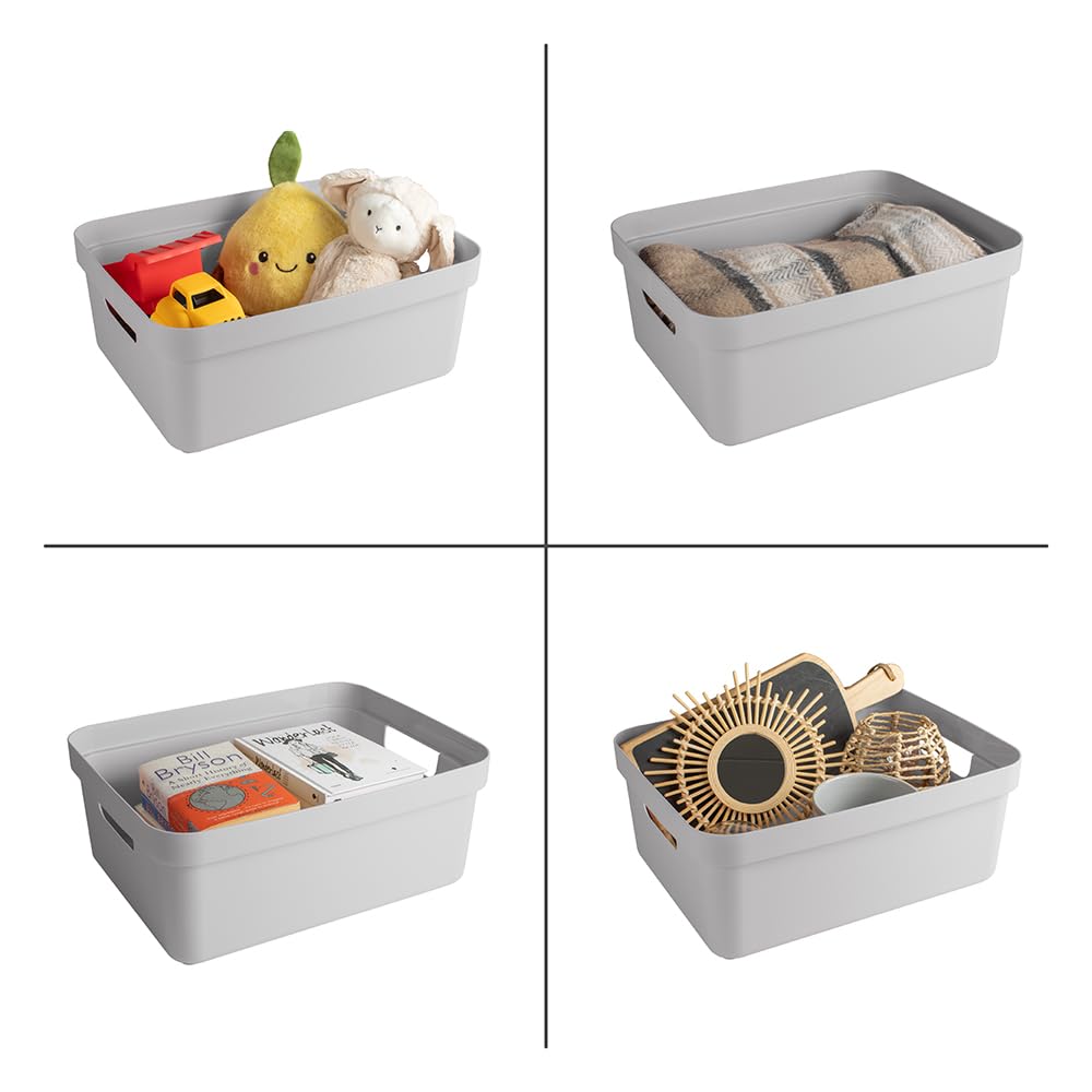 Sunware Sigma Home Storage Box, Light Grey, 24 Litre