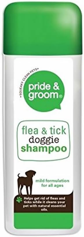 Pride & Groom Flea & Tick Dog Shampoo 300ml, expiry date 09/27