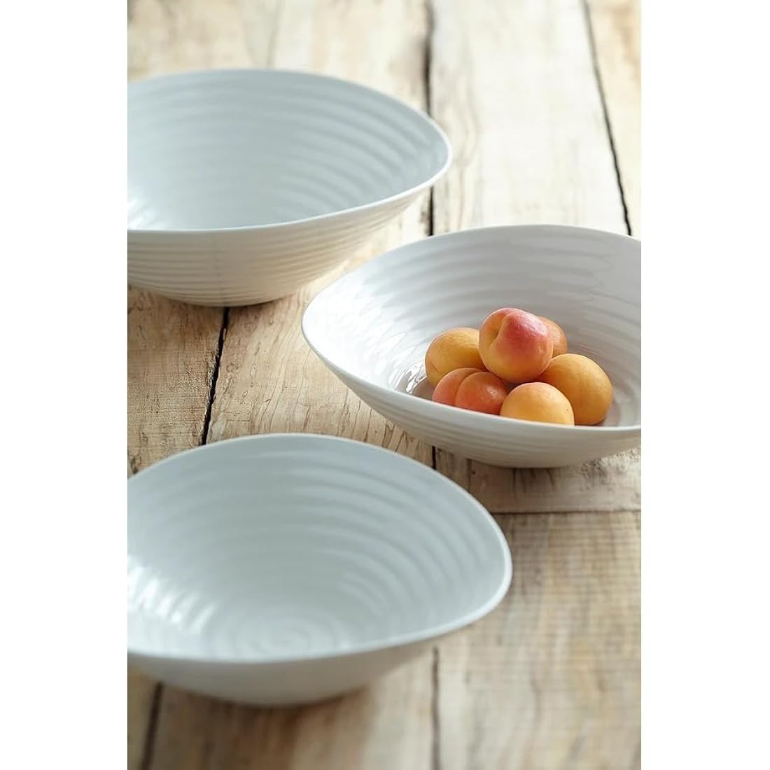 Portmeirion Home & Gifts CPW76819-X Salad Bowl, Porcelain, White, 11 x 33 x 11 cm