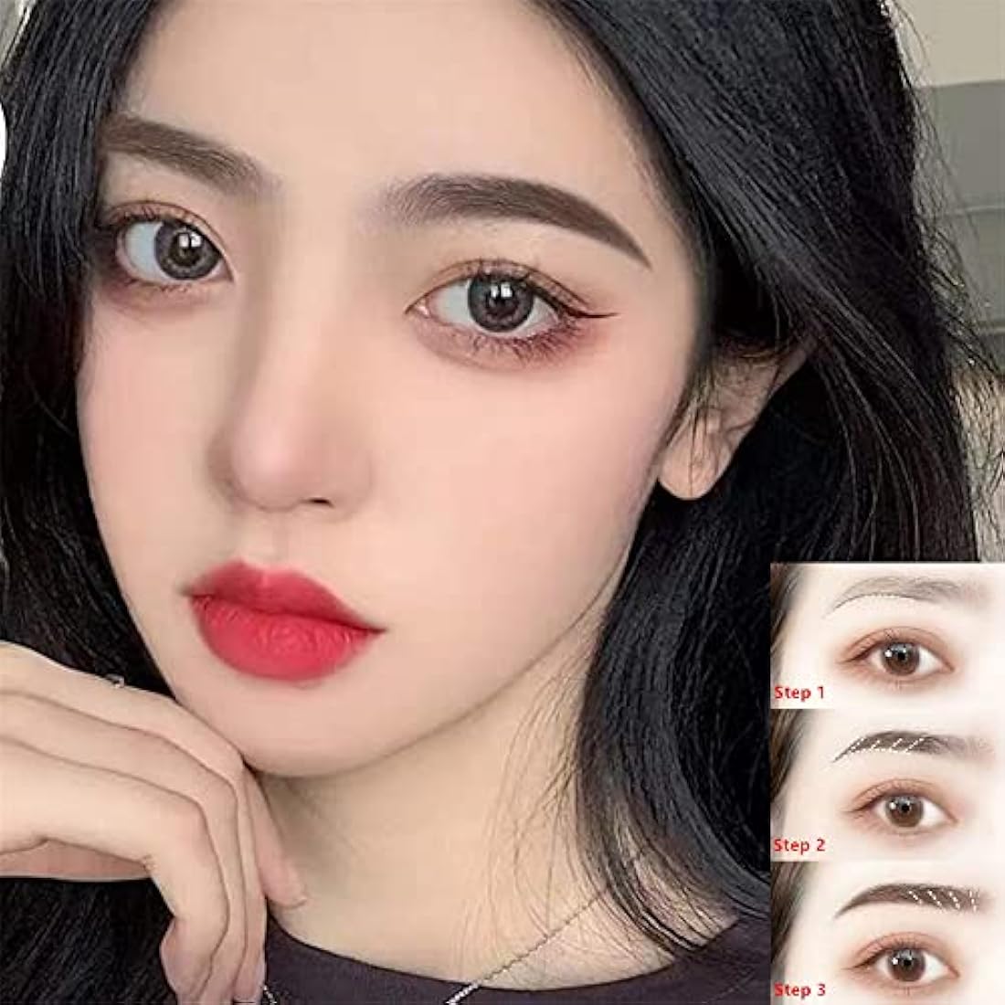 Go Ho 12 PCS Black Eyebrow Eyeliner Pencil Set, Waterproof Eyebrow Pencil,Long-lasting Sweat-proof Eyeliner Makeup Brow Tint Pen（Black）