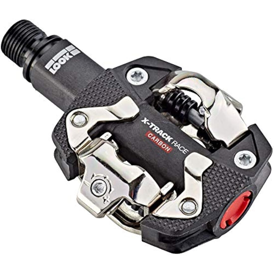 LOOK Cycle - X-TRACK Race Carbon MTB Pedals - Standard SPD Mechanism Compatible - Carbon Body - Chromoly+ Axle - Large Platform - Extremely Reliable Clipless Pedals