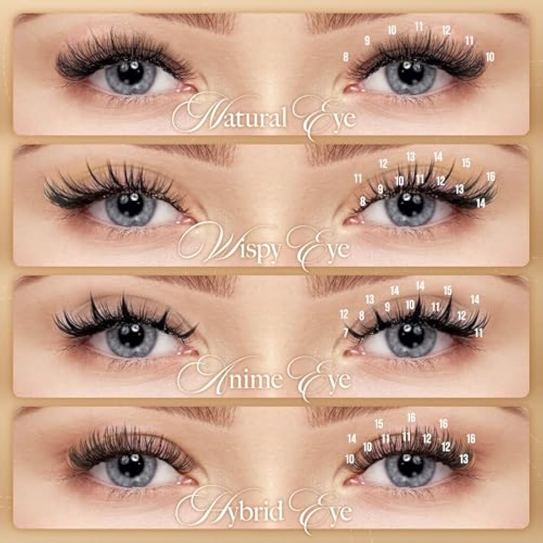 LASHVIEW 0.20 Thickness C Curl11mm Silk Fake Eyelash Extensions Natural Thick Lashes Semi-Permanent Individual Eyelashes Application for Professional Salon Use