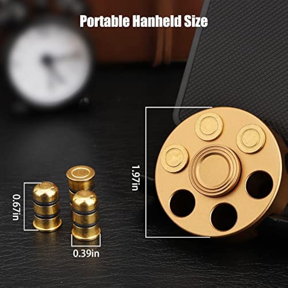 Cool Fidget Spinner Toy for Adults Kids, Portable Alloy Fidget Cube for Boy Men, Metallic Hand Spinning Brain Development Toy Gift for Party Favors (Gold)