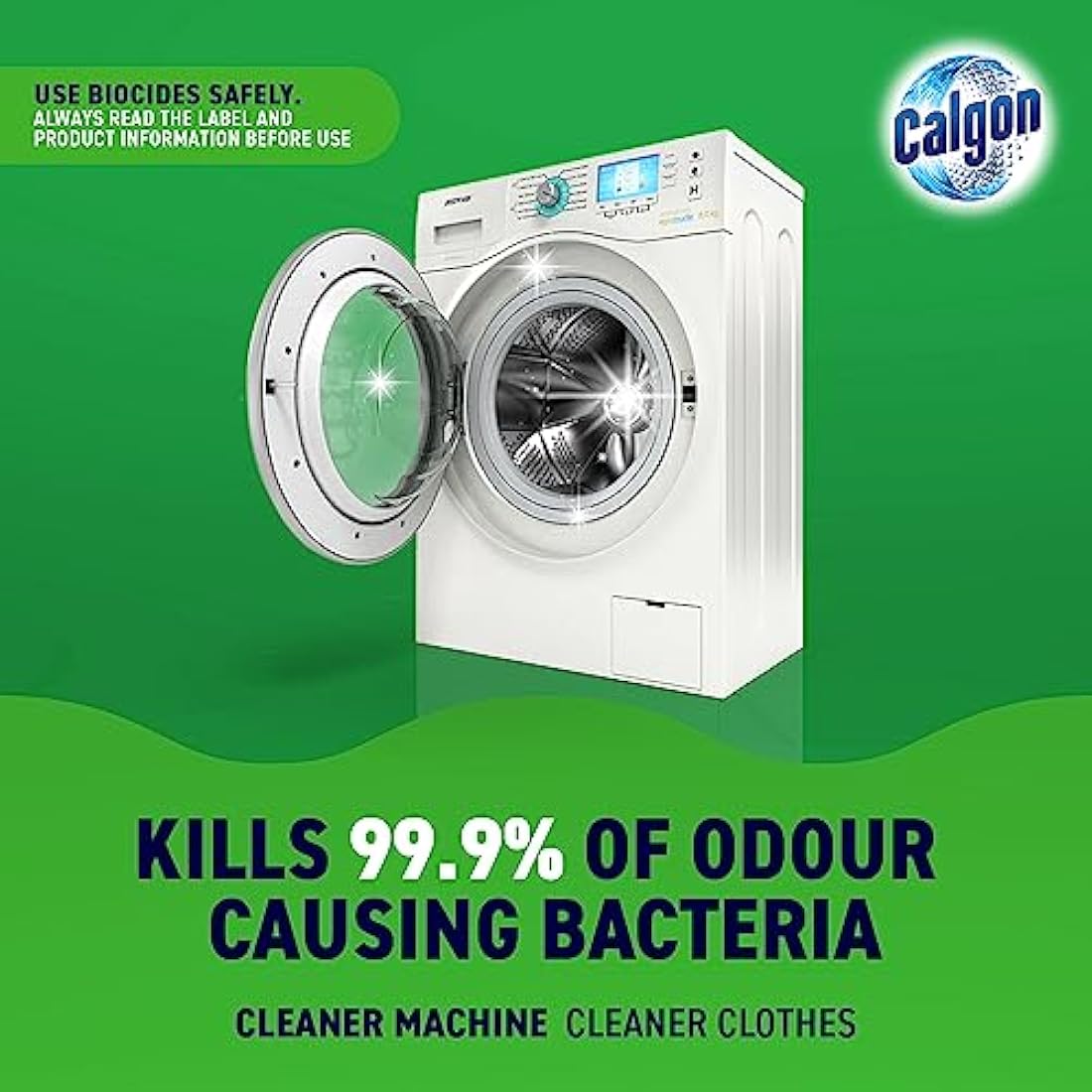 Calgon Antibacterial Washing Machine Cleaner & Water Softener Gel, 750ml, Pack of 6, Kills 99.9 percent of Bacteria in Your Washing Machine, Limescale and Rust Remover, Deep Clean, 90 Washes