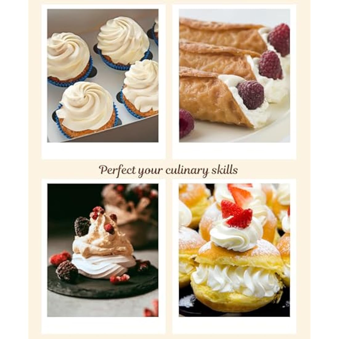 Runesol Professional Aluminium Whipped Cream Dispenser 500ml, Easy Clean Leak Free, 3 Stainless Steel Nozzles, Cream Whippers, Whipping Foam Syphon, Chef Espuma Gun, Whip Cream Desserts, Baking Gift