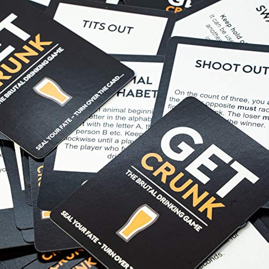 Get Crunk Extreme Volume 3 - The Brutal Card Drinking Game for Students, Pre Drinks, Stag and Hen Parties. You will be abused!