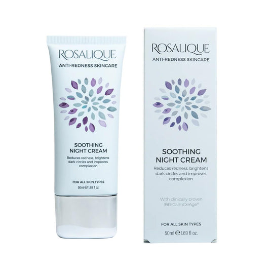 Rosalique Soothing Night Cream, 50ml: Ultimate Calm for Sensitive Skin - Clinically Proven IBR-CalmDeAge?, ?-Bisabolol, Provitamin B5 & Natural