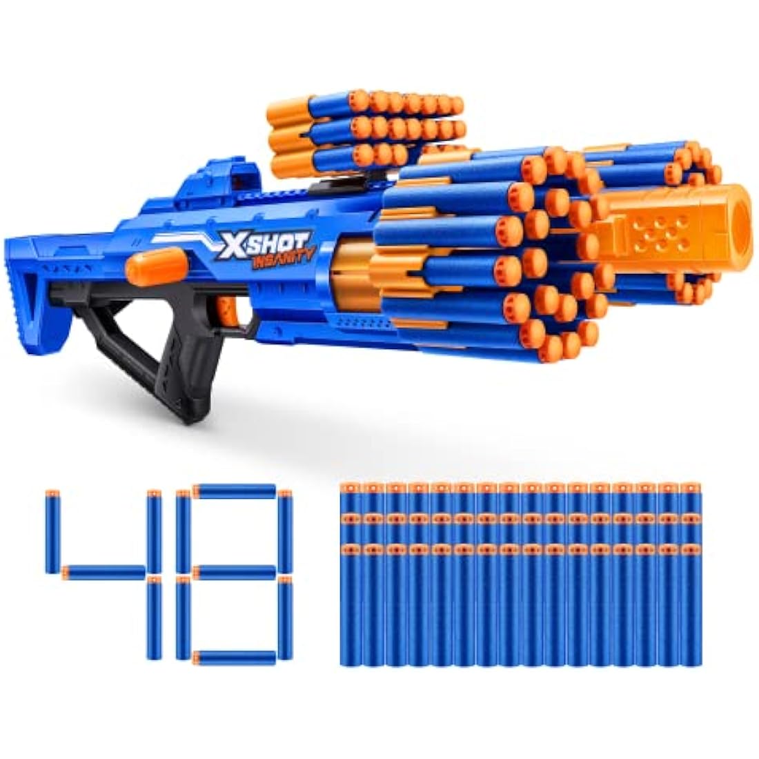 XSHOT Insanity Berzerko by ZURU with 48 Darts, Air Pocket Technology Darts and Dart Storage, Outdoor Toy for Boys and Girls, Teens and Adults, Berzerker, Bezerko