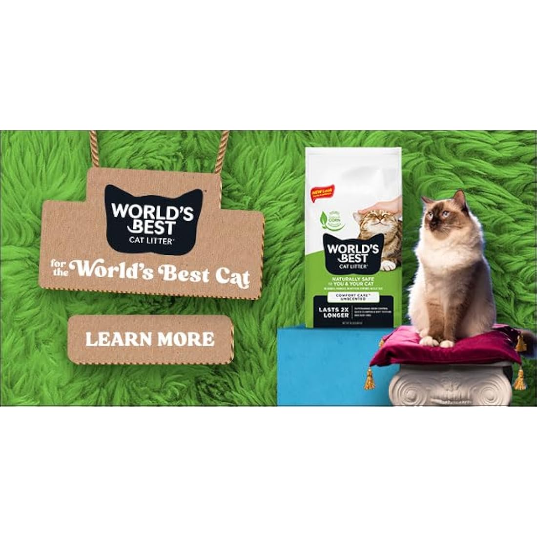 World's Best Cat Litter 28lb,Multiple Cat Unscented, 12.7 kg (Pack of 1)