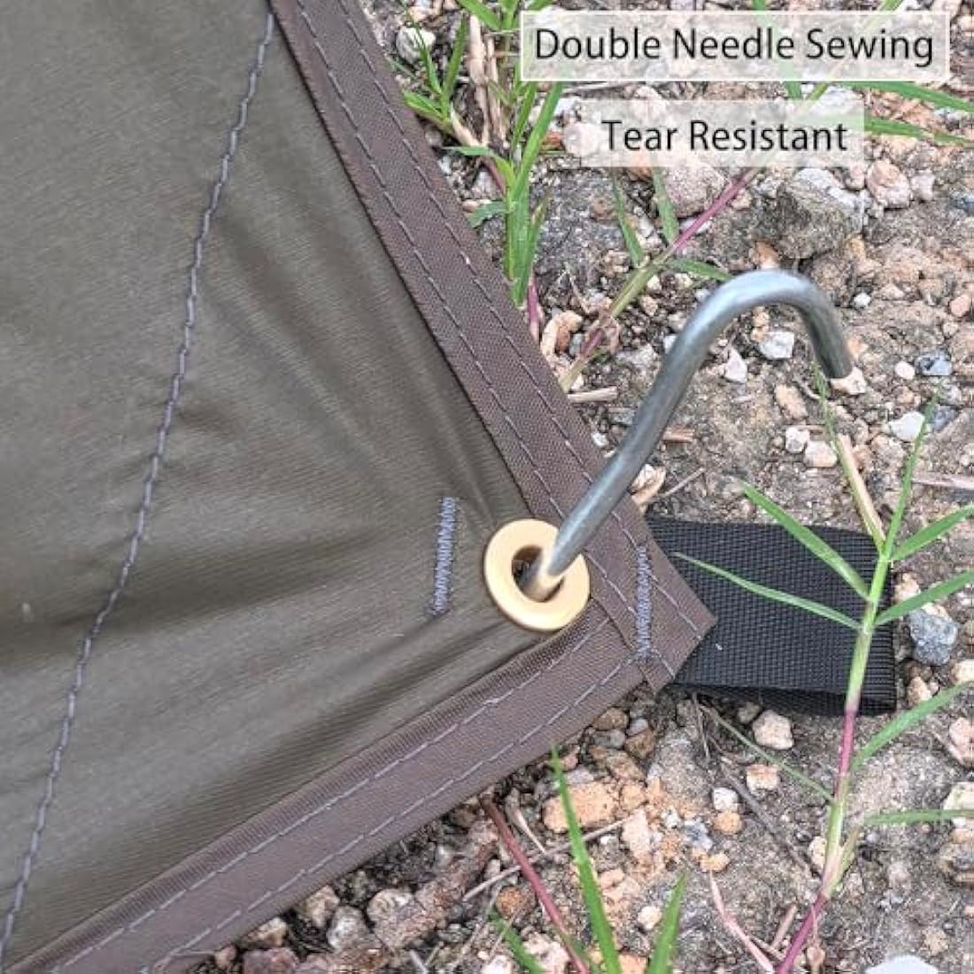 HIDEWALKER Camping Tarp Shelter 3x3m 3x4m 3x5m Lightweight Tent Tarpaulin Waterproof Tent Awning Canopy Basha Sunshade for Hiking Backpacking (Olive Green, 3x4m)