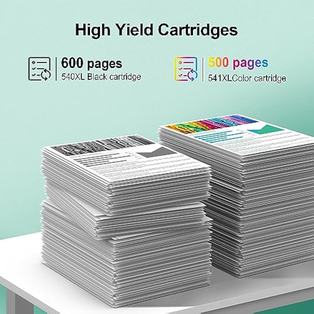 Salols Ink Cartridges 540 and 541 XL Twin Pack PG-540 CL-541 XL Ink Cartridges PG-540XL Black 541XL Colour for Pixma TS5150 TS5151 MG3550 MG3600 MG3650 MG4250 (package may vary)