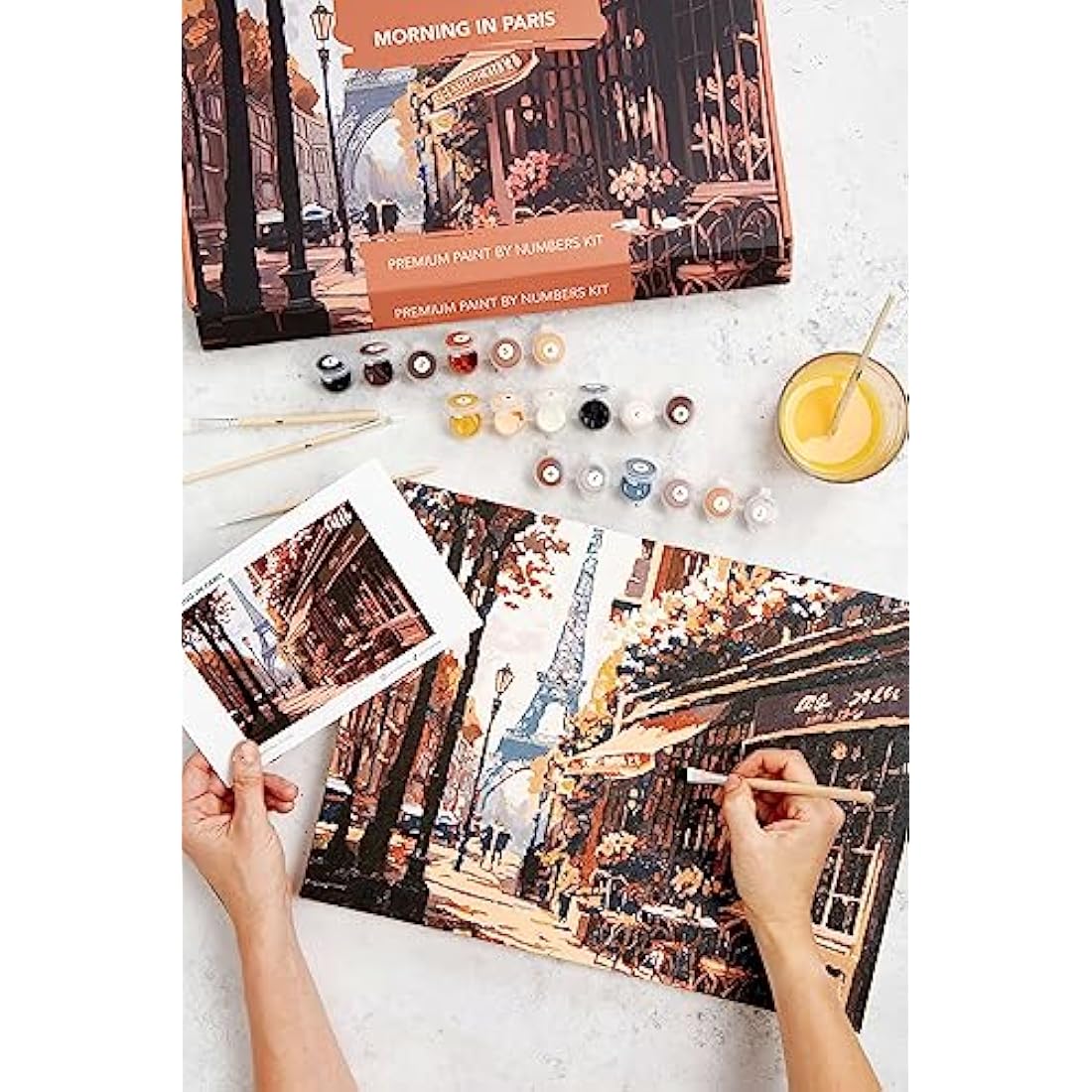 Dabble Paint by Numbers Kit – Paint by Numbers for Adults Beginners with Canvas Frame, Painting Kit for Adults, Flowers Design