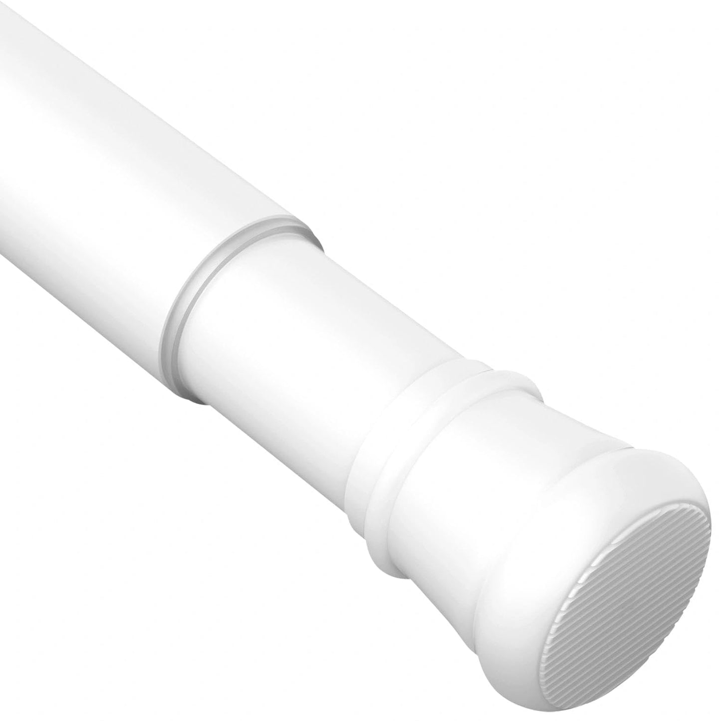 Shower Curtain Pole Extendable No Drill Curtain Poles White Curtain Rods Extendable For Windows,Bathroom,Wardrobe,Kitchen Closet Door White 83-145CM