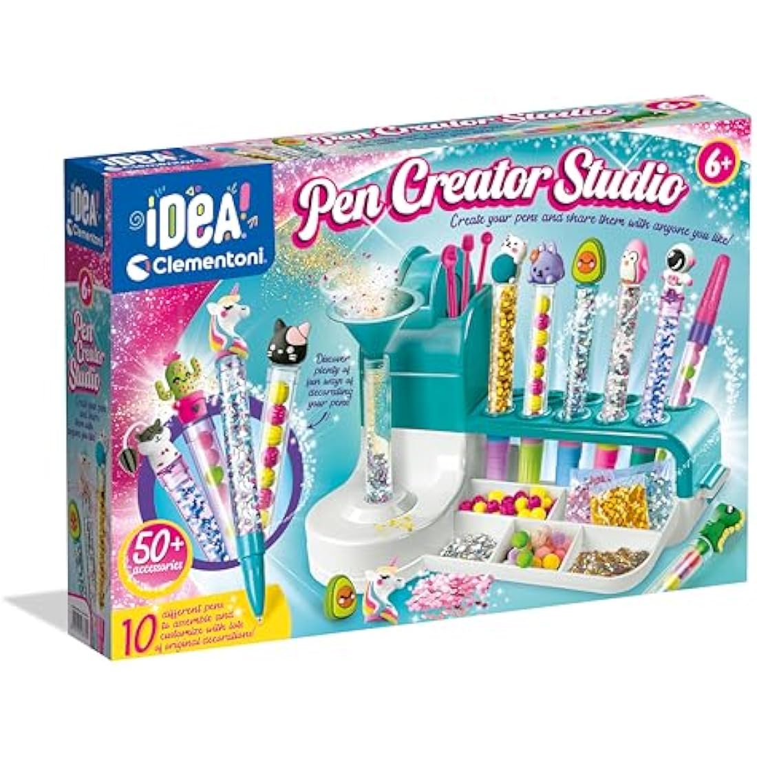 Clementoni- Pen Creator Studio: Personalised Pen Making Kit for Kids, Arts & Crafts (6+ Years)