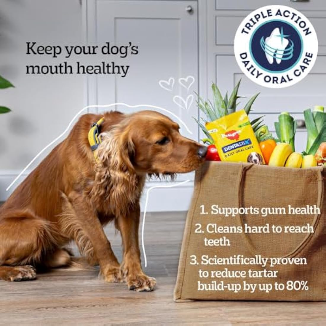 Pedigree DentaStix - Daily Dental Chews For Medium Dogs (10-25 kg), 112 Sticks