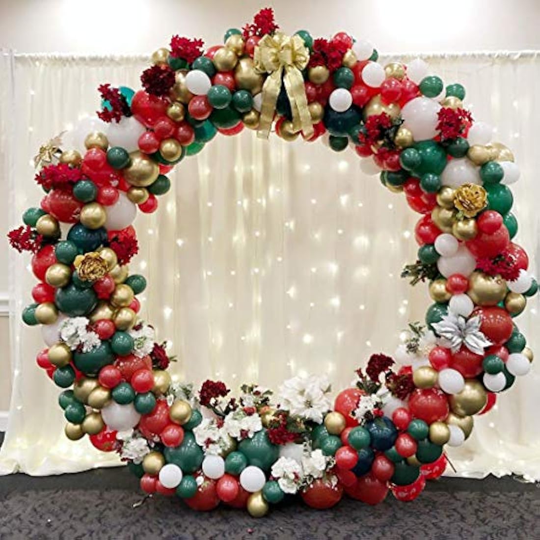 PILIN Metal Balloon Arch Stand | Tower Buckle Mounting | 2M Round Balloon Arch Kit with 2 Water Fillable Base | Detachable and Reusable for Party, Wedding, Birthday Decoration