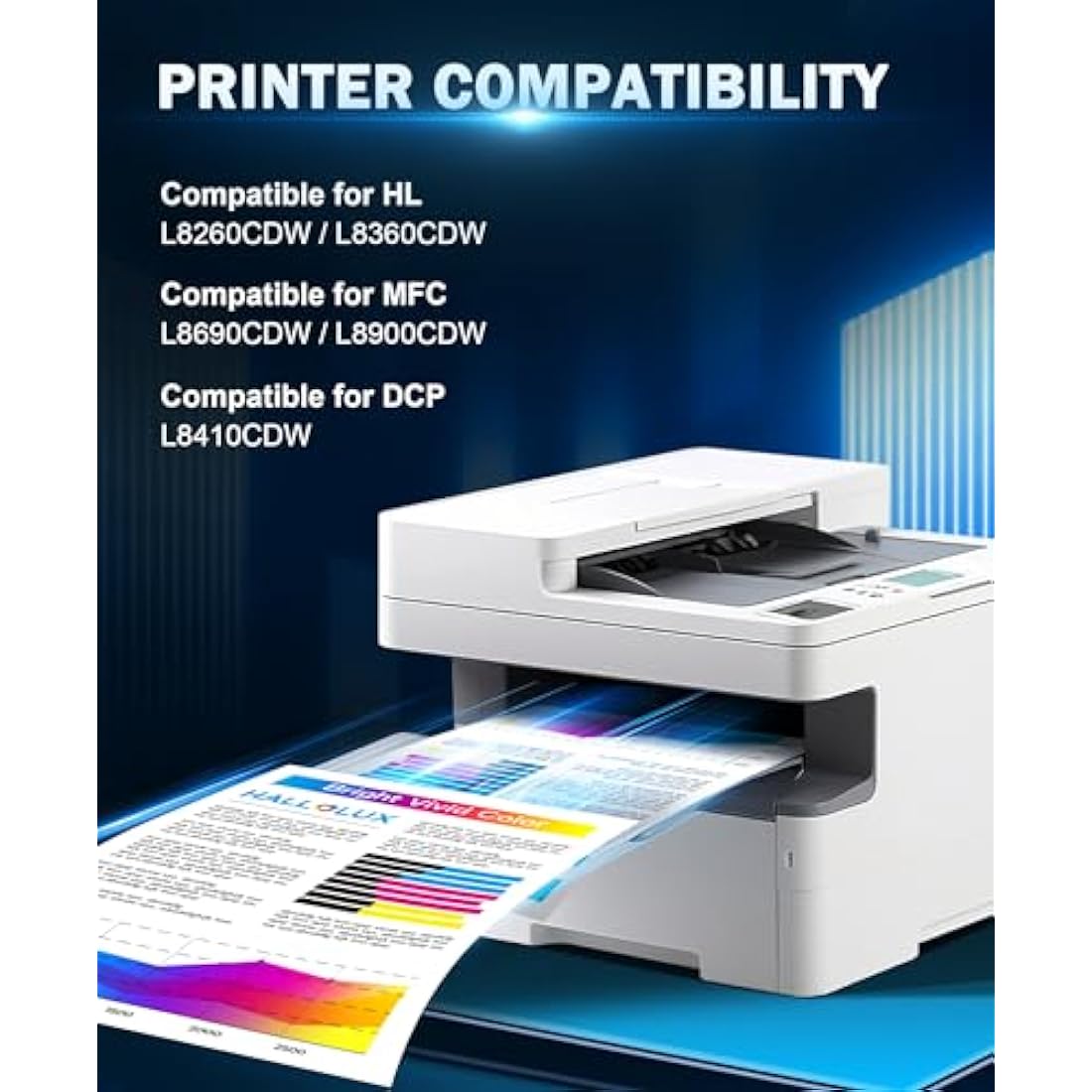 TN423 Toner Cartridges Compatible for Brother TN-423 Toner Multipack TN421 TN-421 for Brother MFC-L8690CDW HL-L8260CDW DCP-L8410CDW HL-L8360CDW MFC-L8900CDW(Black, Cyan, Magenta, Yellow, 4 Pack)
