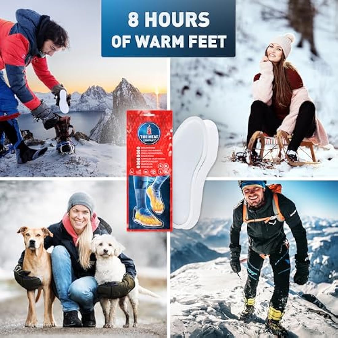 THE HEAT COMPANY Insole Foot Warmers - 5, 10 or 30 Pairs - EXTRA WARM - 8 Hours of Warmth - Instant Heat - Air Activated - Purely Natural – Small, Medium, Large, X-Large