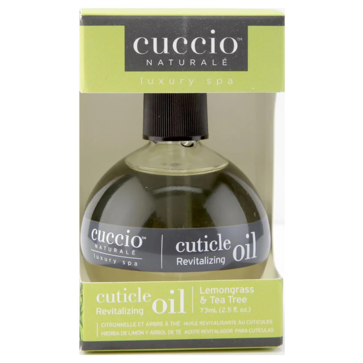 Cuccio Naturale Lemongrass & Tea Tree Cuticle Oil 2.3 Oz ? Revitalizing Hydration Treatment with Vitamin E & Eucalyptus, Fast-Absorbing Formula for