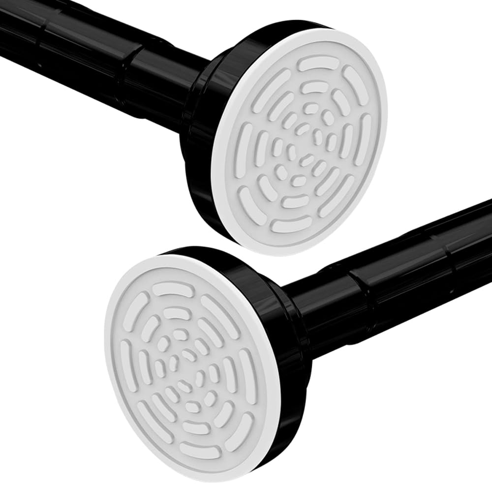 Extendable Shower Curtain Pole 120-215CM(47"-84") Stainless Steel No Drill Curtain Rod,Kongming Door Shower Curtain Rail Tension Rod,Non-Slip,Never