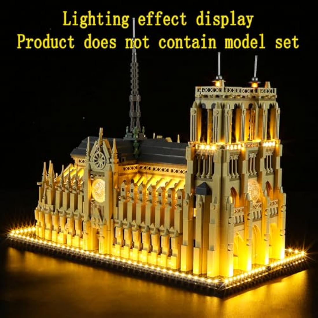 GEAMENT LED Light Kit Compatible with LEGO Notre Dame de Paris - Lighting set for Architecture 21061 (Model Set Not Included)