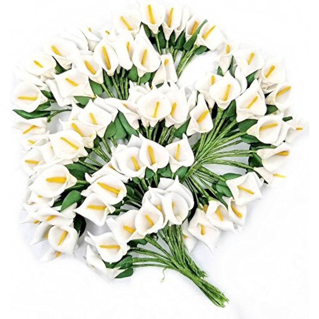 JZK 144 Foam white calla lily small artificial flowers for crafts favour box gift box card making embellishment decoration for wedding birthday Christmas party