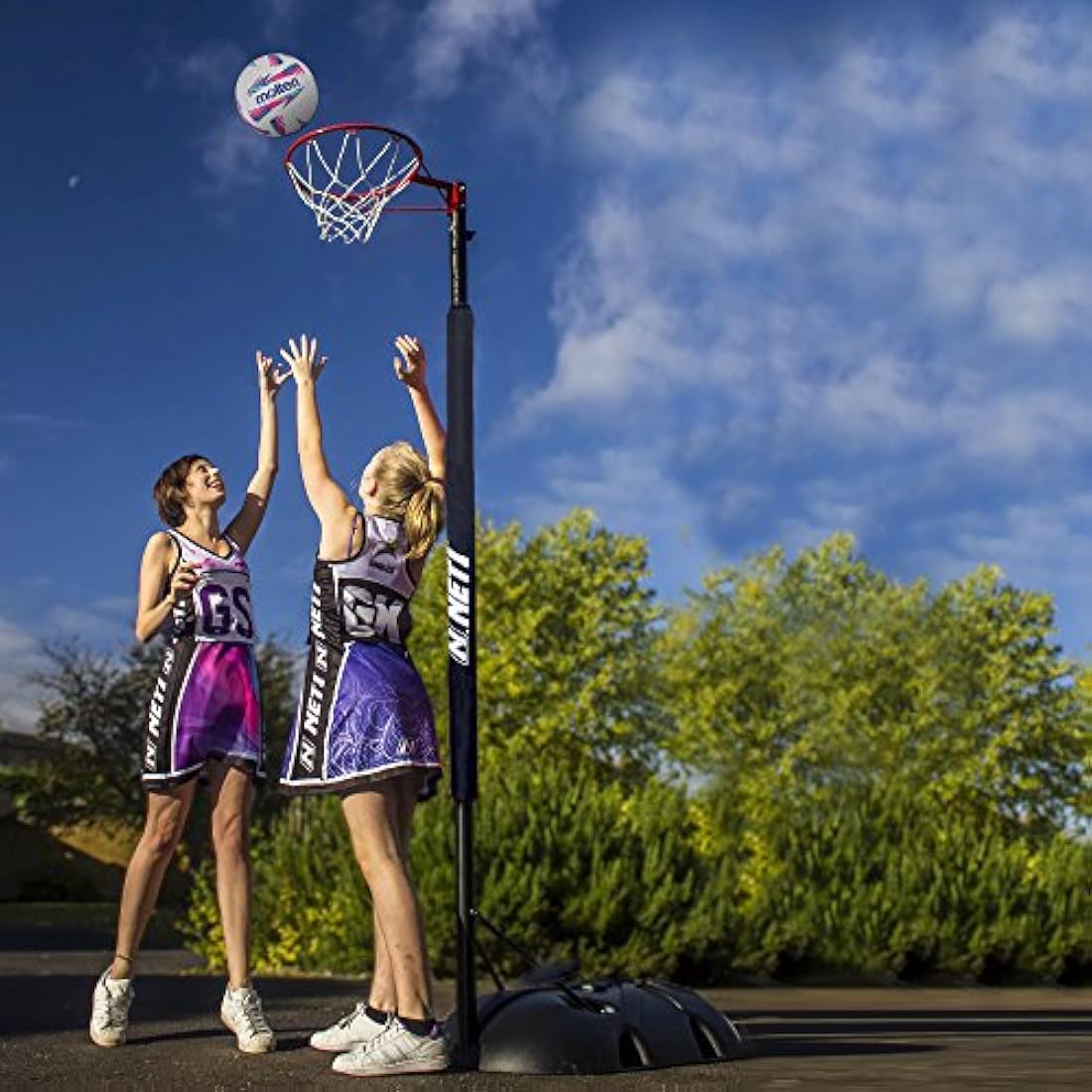 NET1 Black Pole Pad Netball System