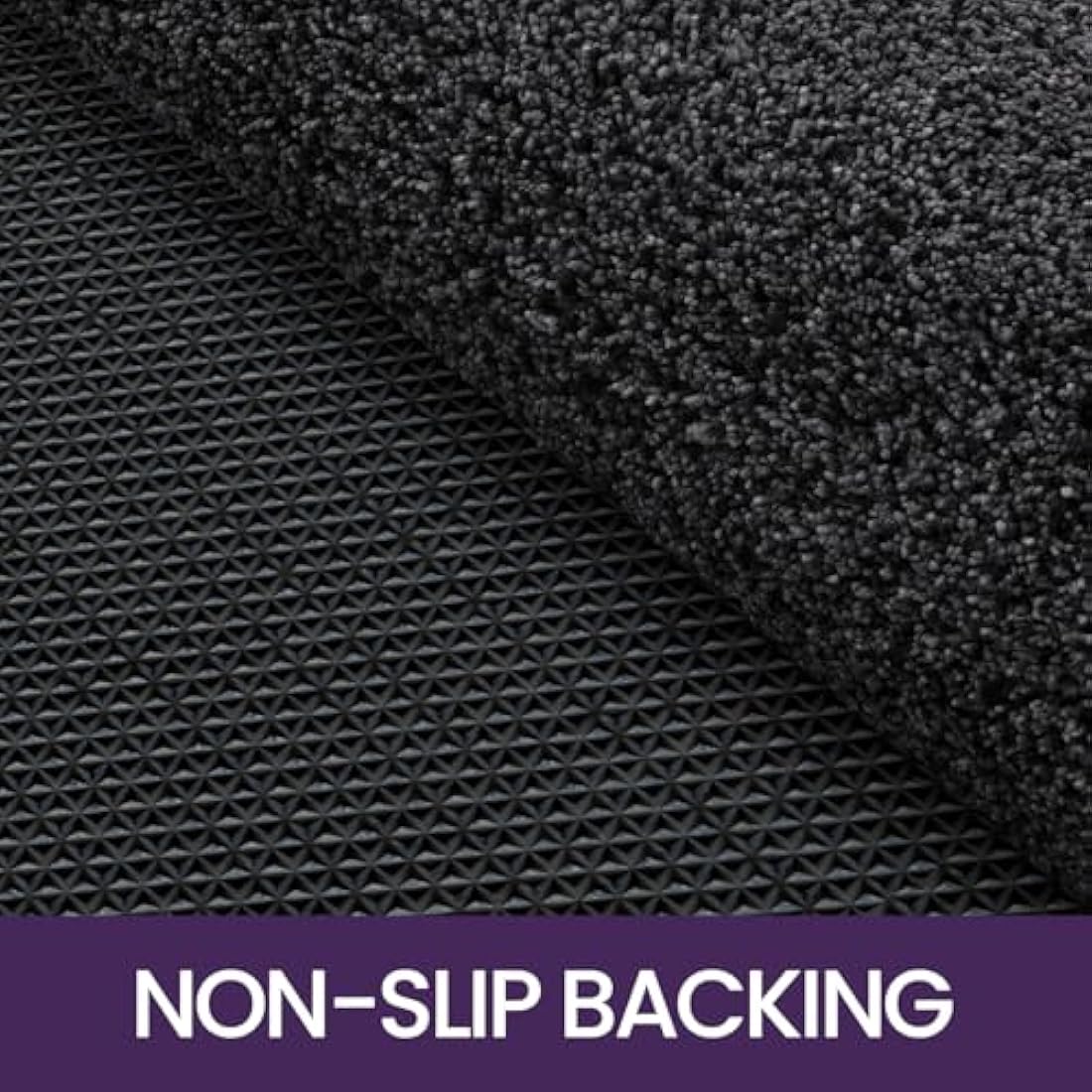 DEXI Dirt Trapper Door Mat Indoor, Non-slip Doormats Inside, Machine Washable, Super Absorbent Entrance Mats Soft Floor Carpet Rug, 80 x 120 cm, Black-Grey