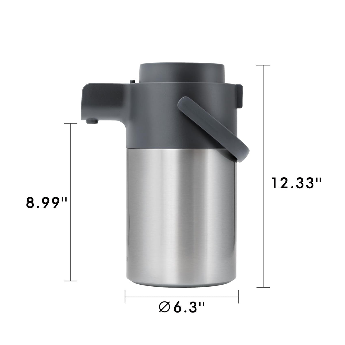 Tiken 3L Airpot Coffee Dispenser with Pump Stainless Steel Vacuum Insulated Thermal Jug Flask for Hot Water Tea