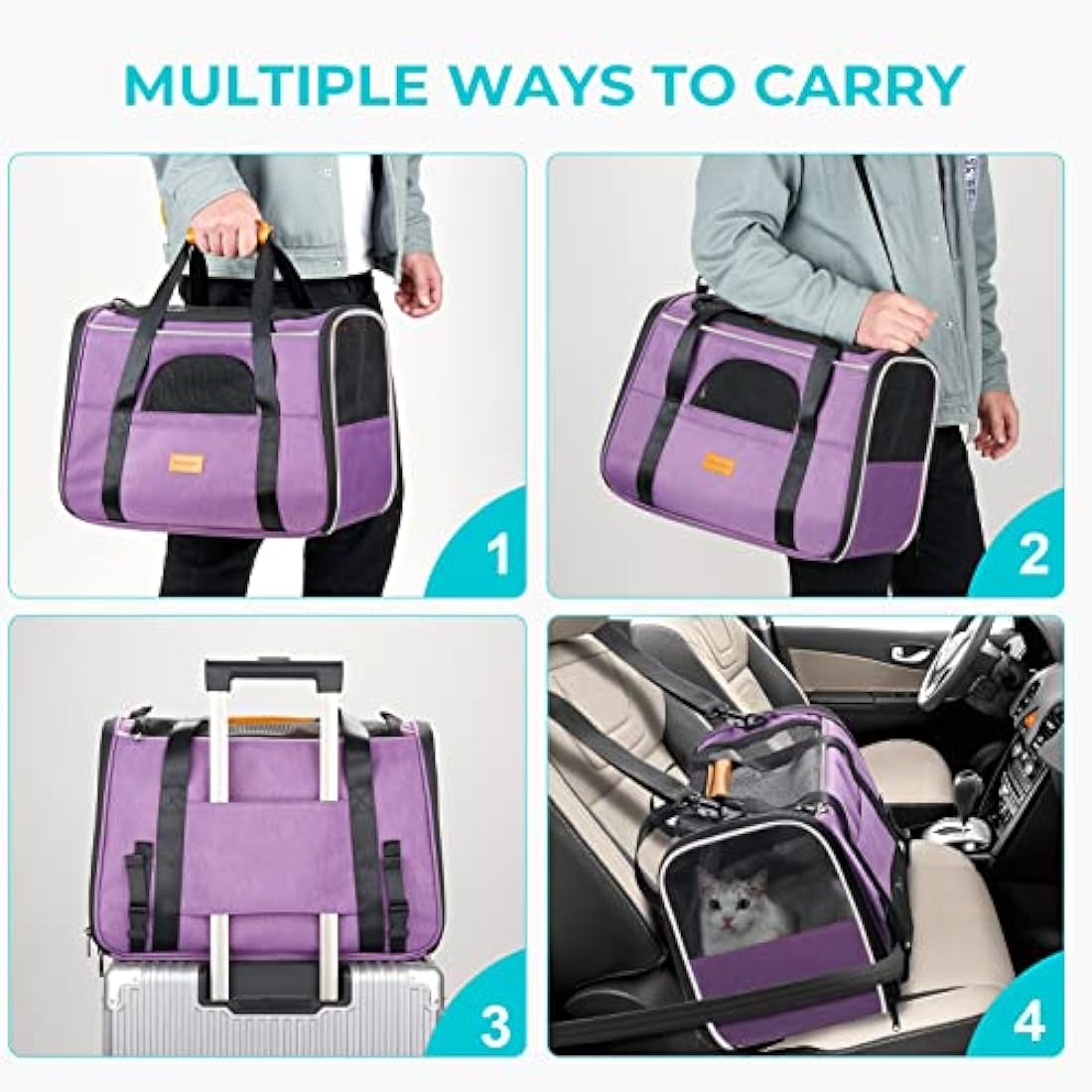 Morpilot Breathable Mesh Small Animal Carrier with Travel Cage and Water Bottle for Hamster, Guinea Pig, Rat, Sugar Glider, Hedgehog, Squirrel - Pink