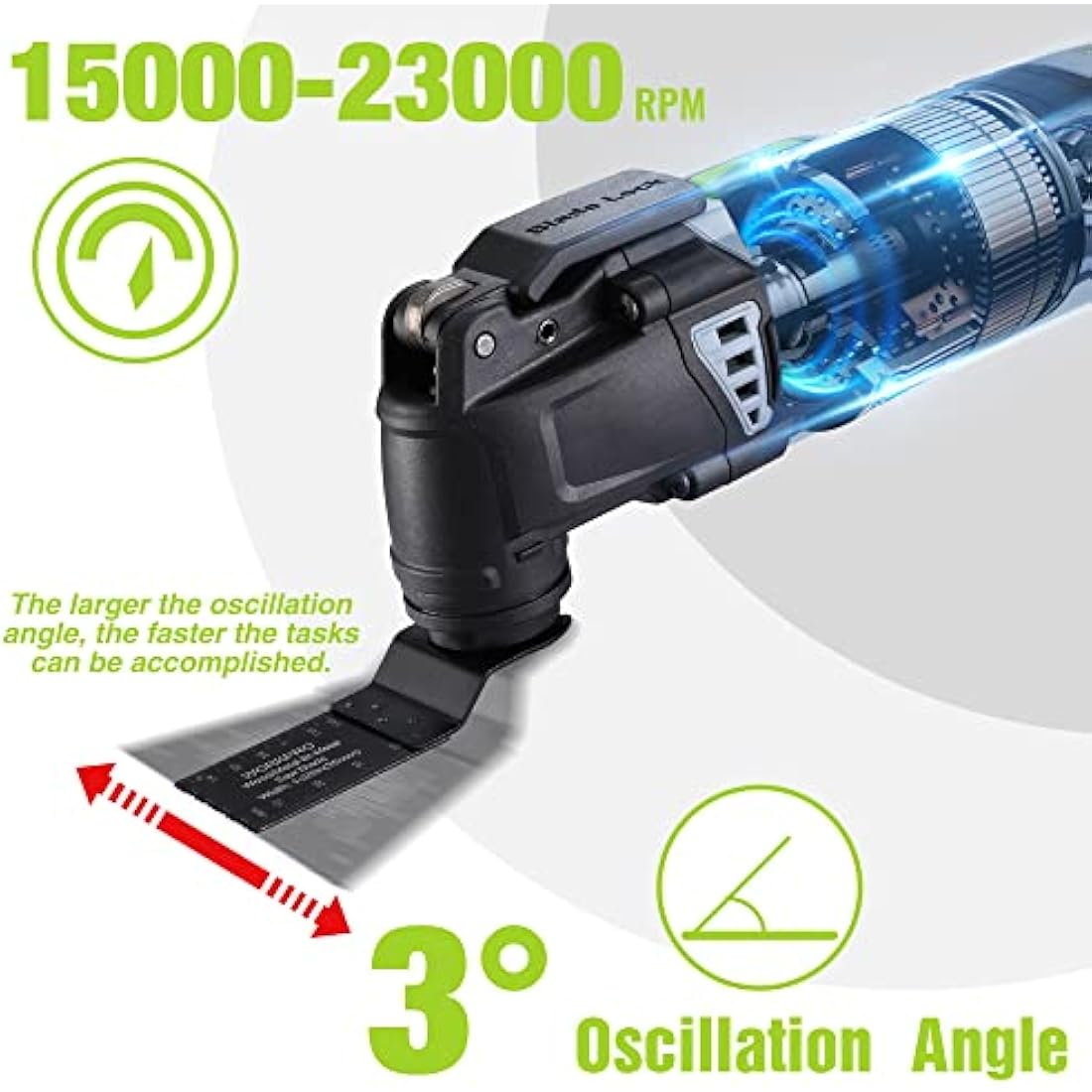 WORKPRO Oscillating Multi Tool 300W, 7 Variable Speeds, 3° Oscillation Angle, Quick Change Blade System, 17pc Accessories Kit Make it a Details Sander, Cutter, Scraper, Grinder