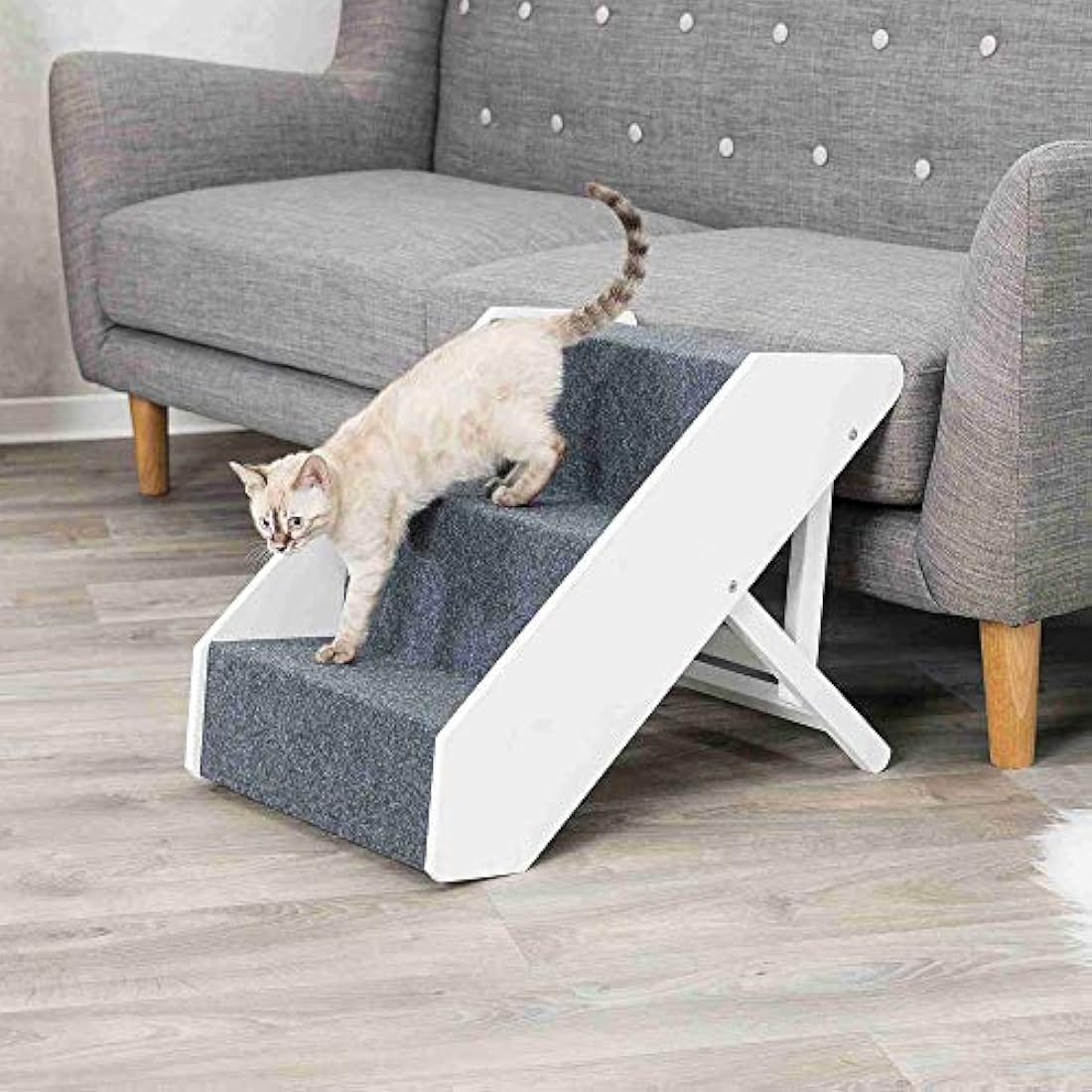 TRIXIE furniture step for dogs - three-way adjustable - foldable - for indoors - helps dogs e.g. on beds and sofas - up to 40 kg - 39488