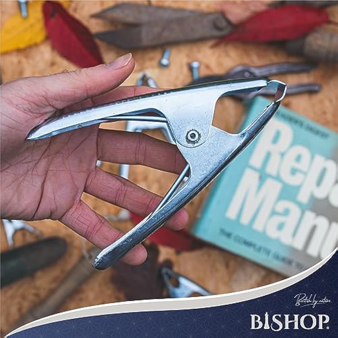 Commercial Grade Metal Spring Clamps for Woodwork - Rust Proof Market Stall Tarp Clips Clamps 50mm Jaw Capacity - Metal Clips All Steel Construction 160mm Length - Triple Coil Spring Clips (Qty: 12)