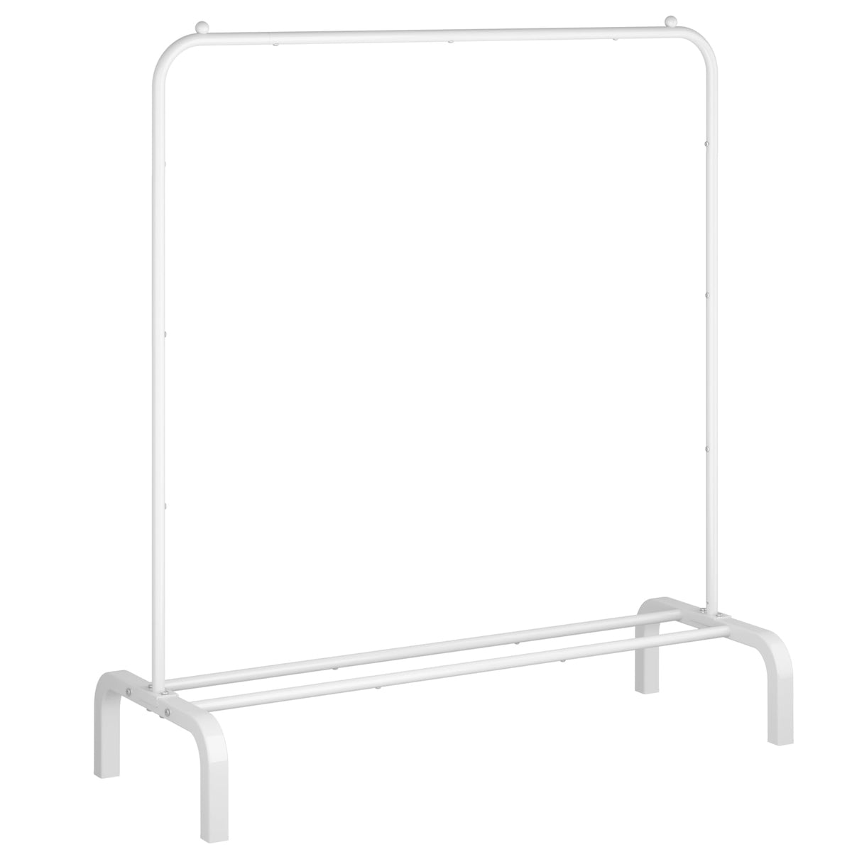 OTROUWORHT BYUAIRY Clothes Rack Metal Clothing Rack with Bottom Shelf Garment Rack for Hanging Clothes Shirts Jeans and Coats White