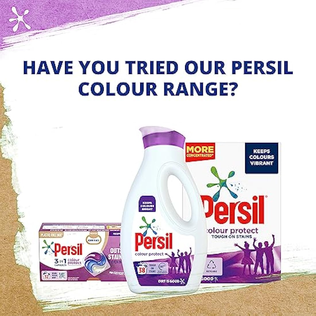 Persil Colour Protect 3 in 1 Washing Capsules keeps colours bright for outstanding stain removal in quick & cold washes 40 washes