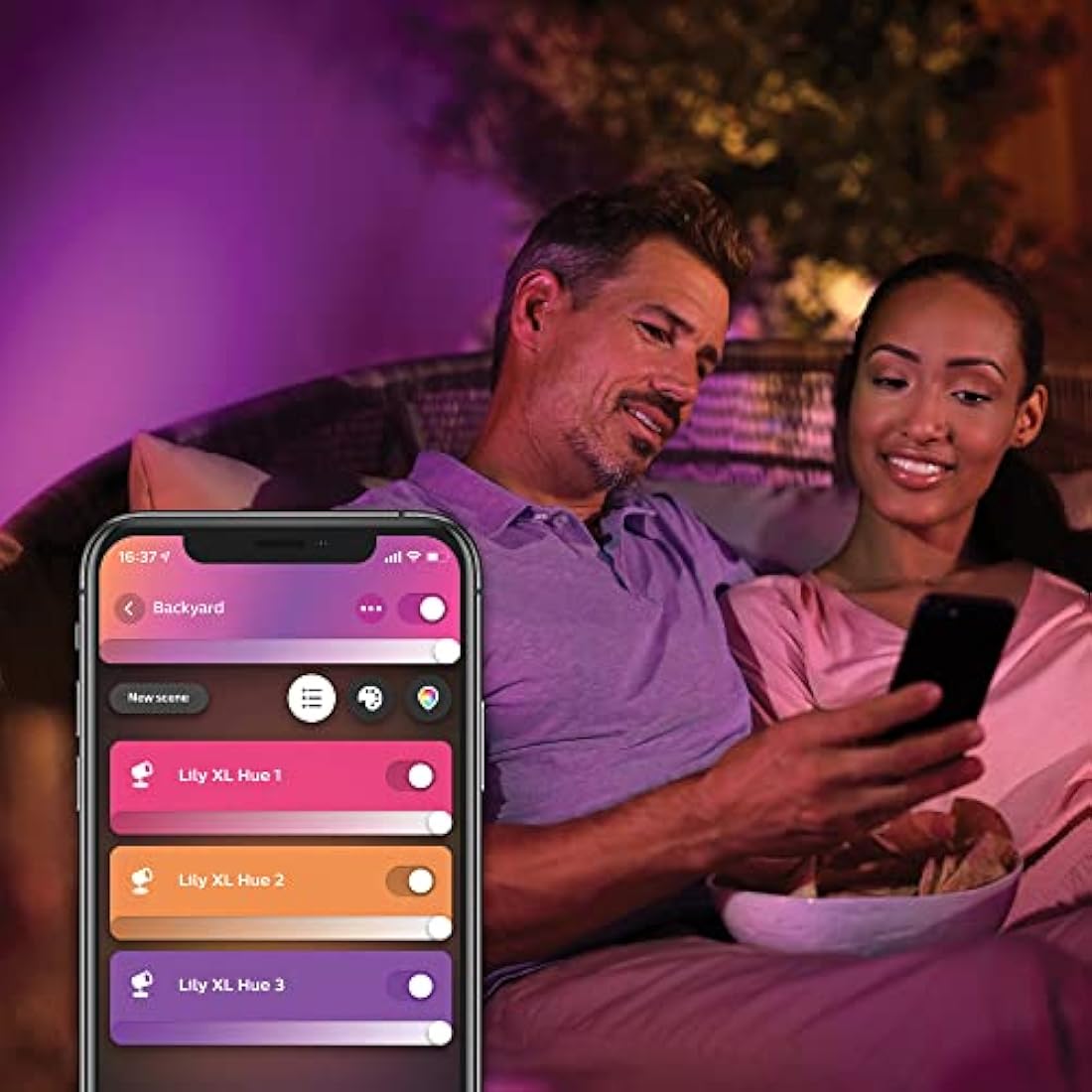 Philips Hue Lily XL White and Colour Ambiance LED Outdoor Smart Light [Extension Only], Requires Hue Bridge + Base Kit (Sold Seperately), Works with Alexa, Google Assistant and Apple Homekit.
