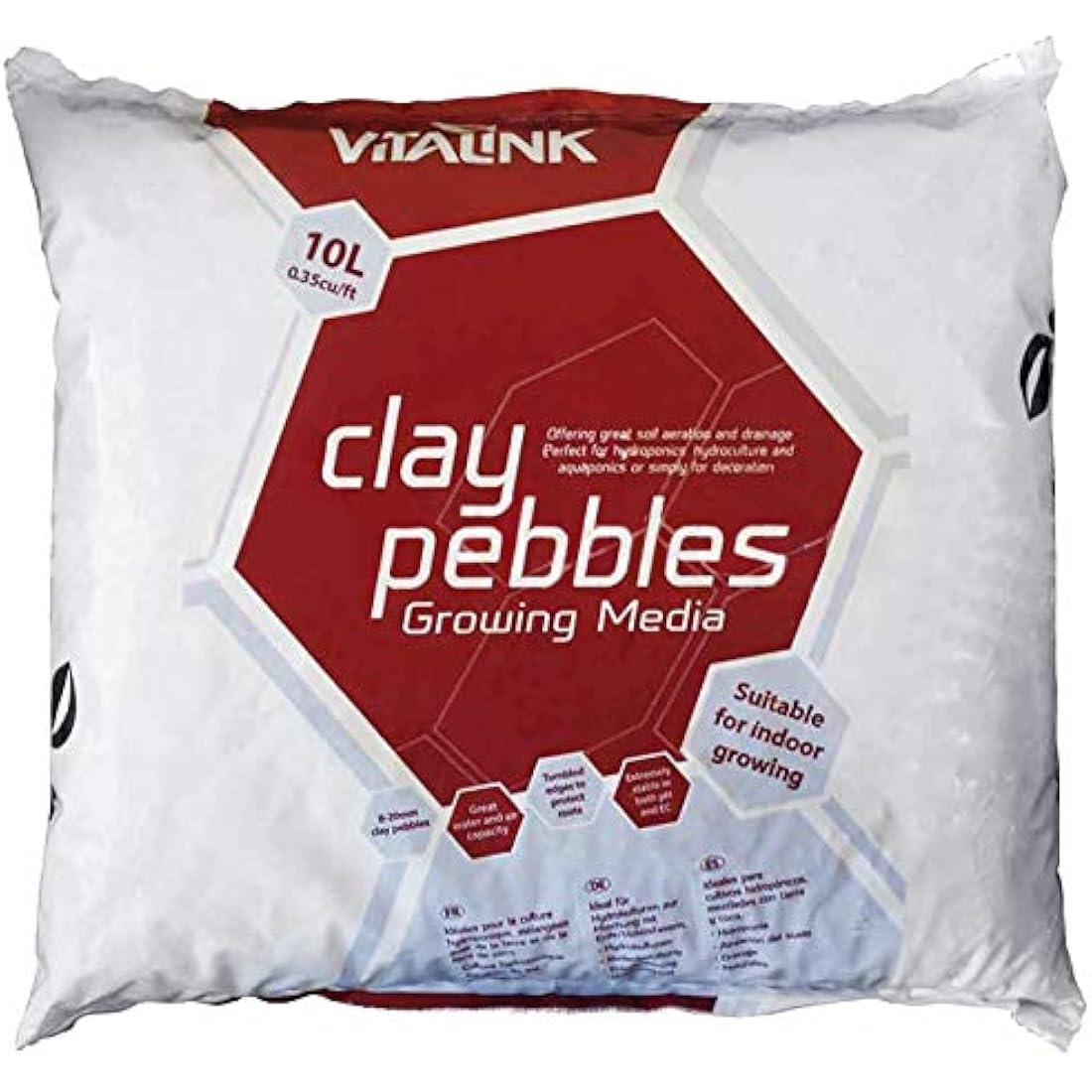 VitaLink 02-050-105 10L Clay Pebbles Bag, Grey